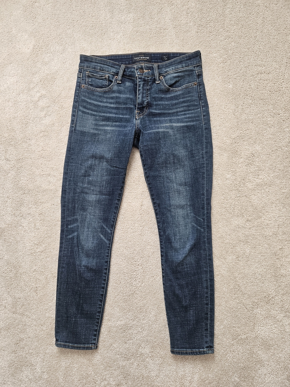 Lucky Brand Ava Crop Women's Indigo Slim Straight Jeans